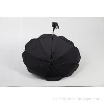 Custom Black Baby Stroller Umbrella Straight For Park , Hea